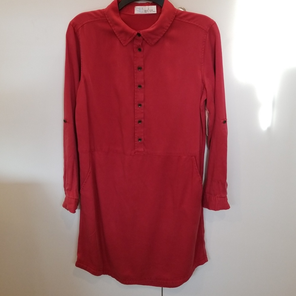 Time and Tru Women's Lyocell Shirt Dress